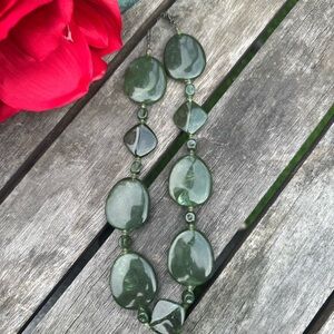 Elegant Green Acrylic Stone Necklace